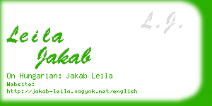 leila jakab business card